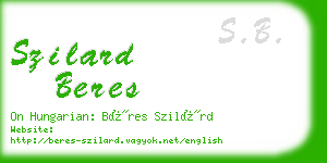 szilard beres business card